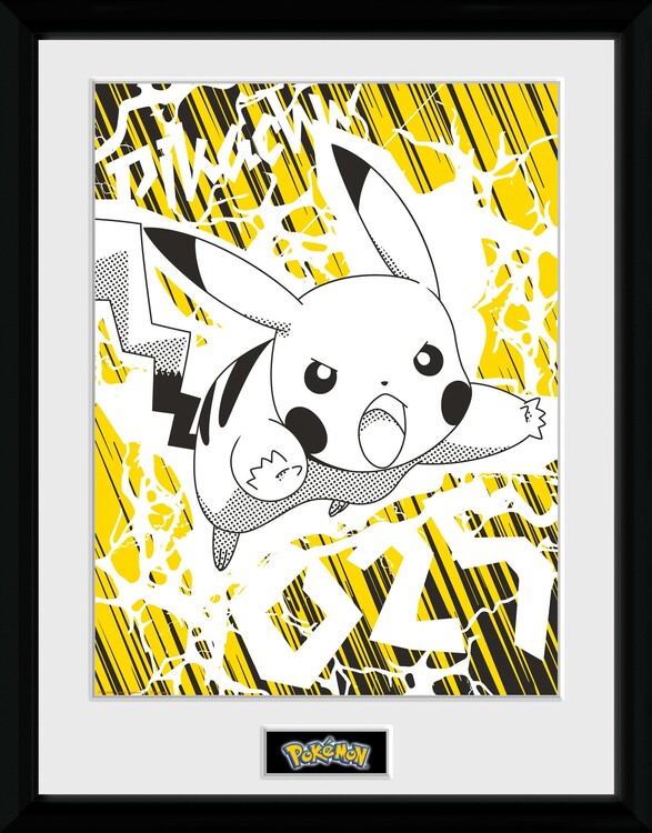 Pokemon - Pikachu Poster Emoldurado, Quadro em