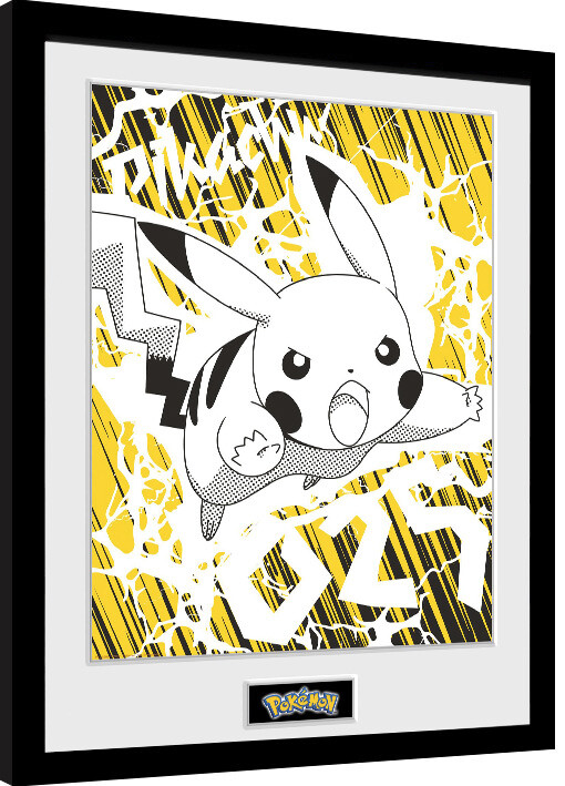 Pokemon - Pikachu Poster Emoldurado, Quadro em
