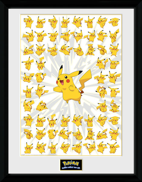 Pokemon - Pikachu Poster Emoldurado, Quadro em