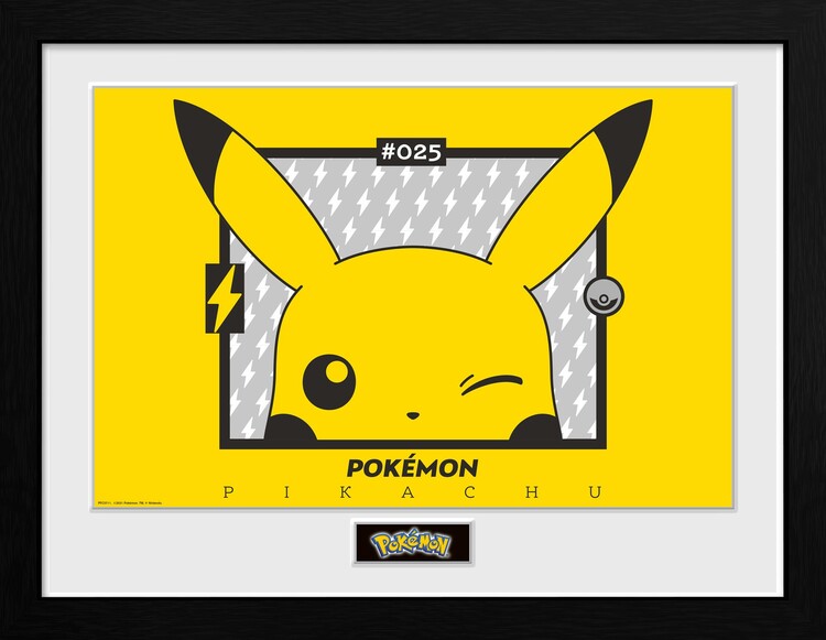 Pokemon - Pikachu Poster Emoldurado, Quadro em