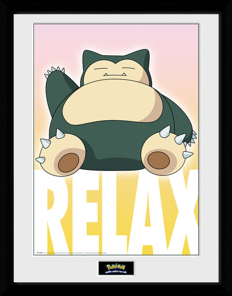 Poster Emoldurado Pokemon - Snorlax