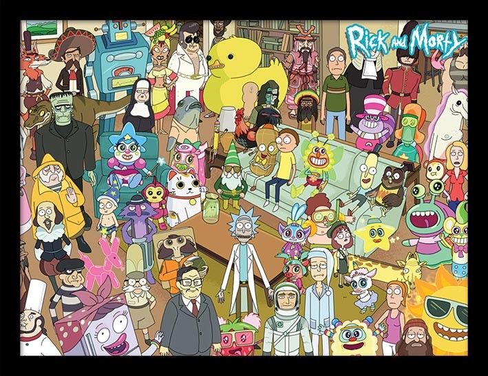 Poster Emoldurado Rick and Morty - Total Rickall