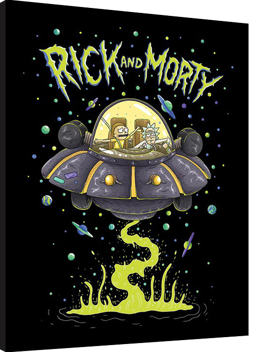 Poster Emoldurado Rick and Morty - UFO