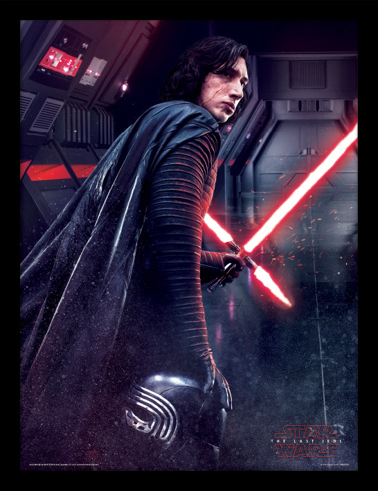 Poster Emoldurado Star Wars The Last Jedi - Kylo Ren Rage