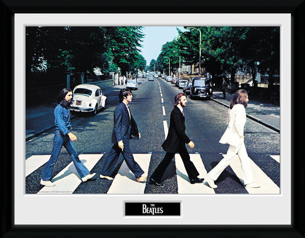 Poster Emoldurado The Beatles - Abbey Road
