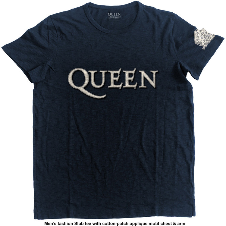 Тениска Queen - Logo & Crest Applique Slub
