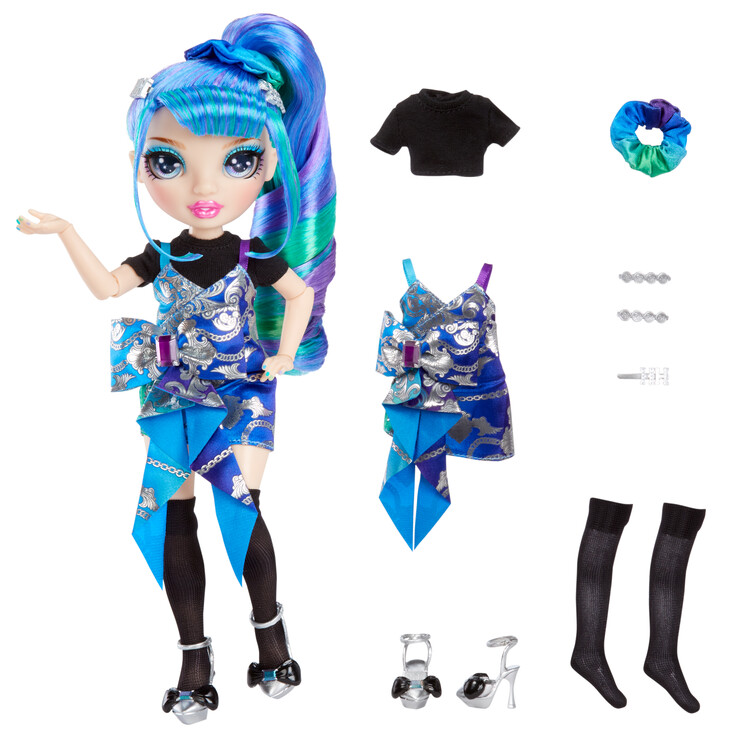  Rainbow High Junior High Special Edition Holly De'Vious - 9  Blue and Green Posable Fashion Doll with Accessories and Open/Close Soft  Backpack. Great Toy Gift for Kids Ages 4-12 : Toys