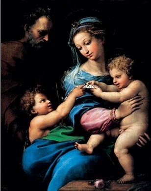 Raphael Sanzio Madonna of the Rose Madonna della rosa 1520 Art Print Buy at Europosters