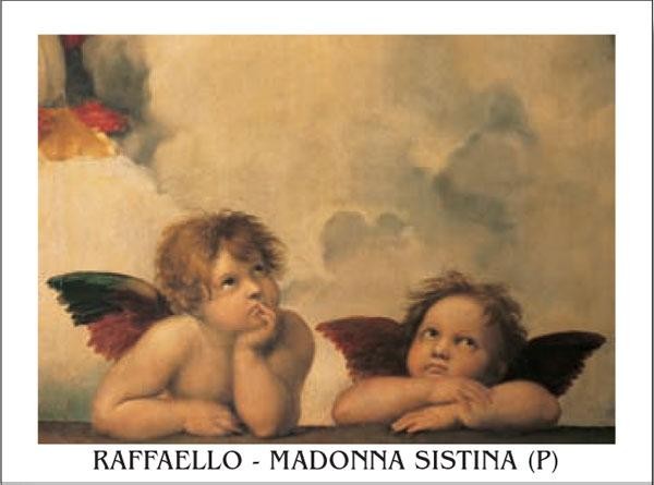 Art Print Raphael Sanzio - Sistine Madonna, detail – Cherubs, Angels 1512