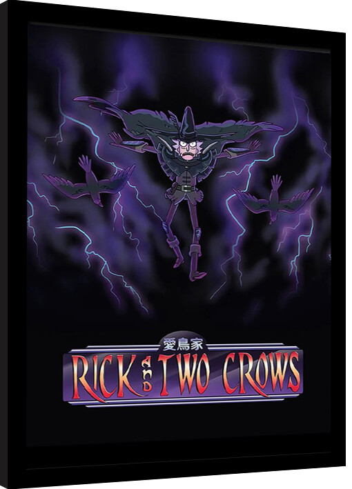 Framed poster Rick and Morty - Two Crows