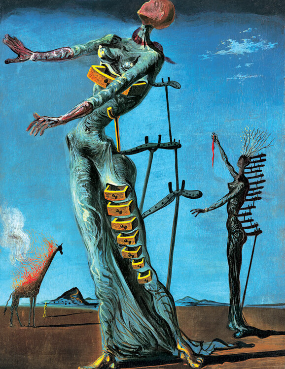 Art Print Salvador Dali - Girafe En Feu