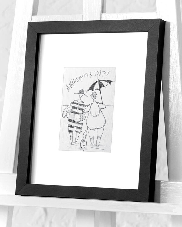 Framed poster Sam Toft - A Midsummer Dip