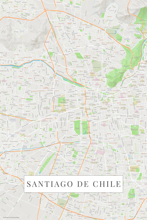 Naljepnica Santiago De Chile color