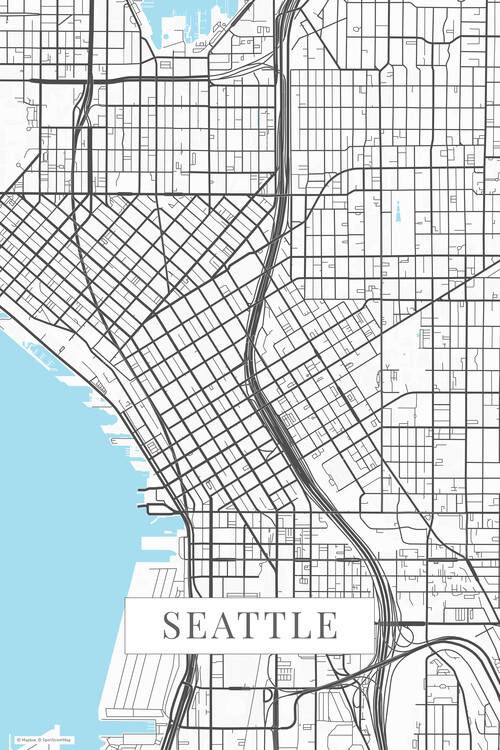 Naljepnica Seattle white