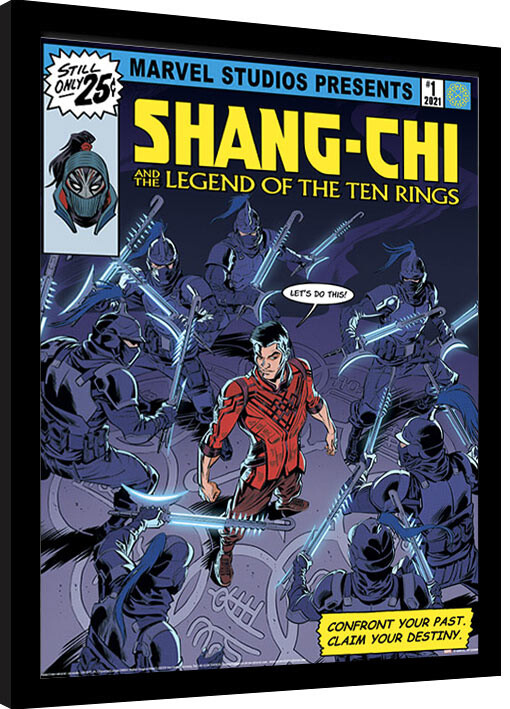 Uokvireni poster Shang Chi and Legend of the Ten Rings - Comic Cover