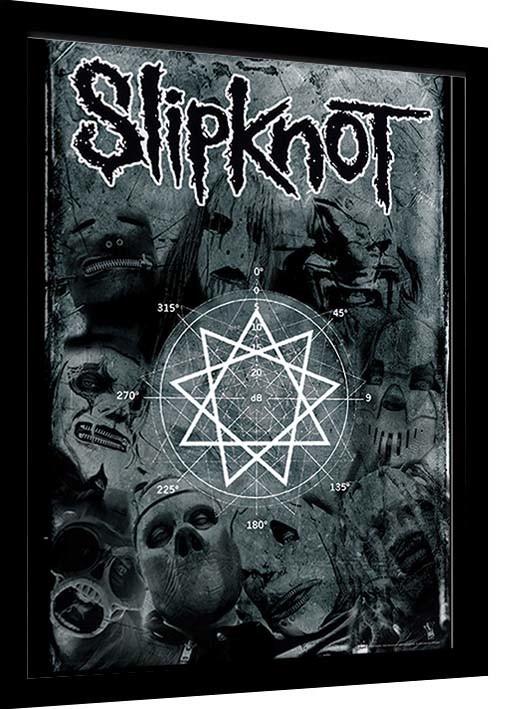Framed poster Slipknot - Pentagram