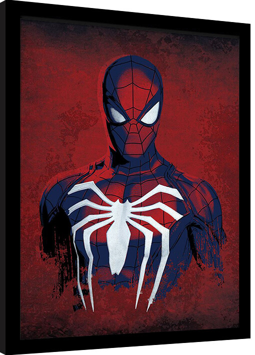 Framed poster Spider-Man - Spider on the Chest
