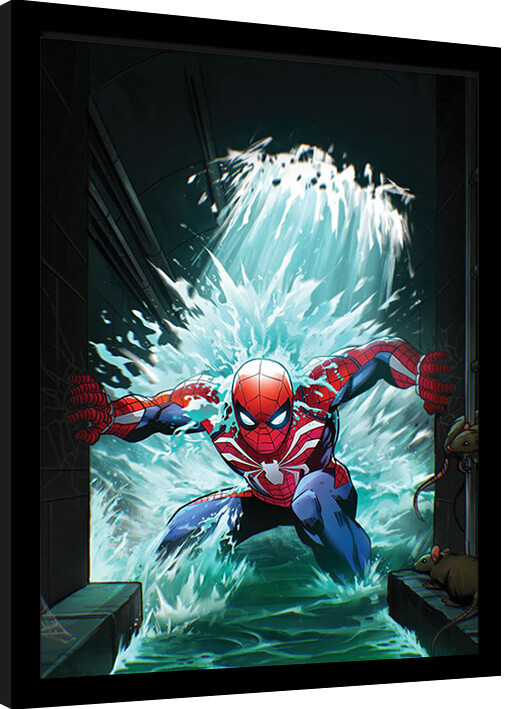 Framed poster Spider-Man - Water
