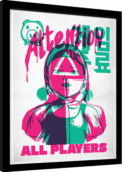Framed poster Squid Game 2 - All Players