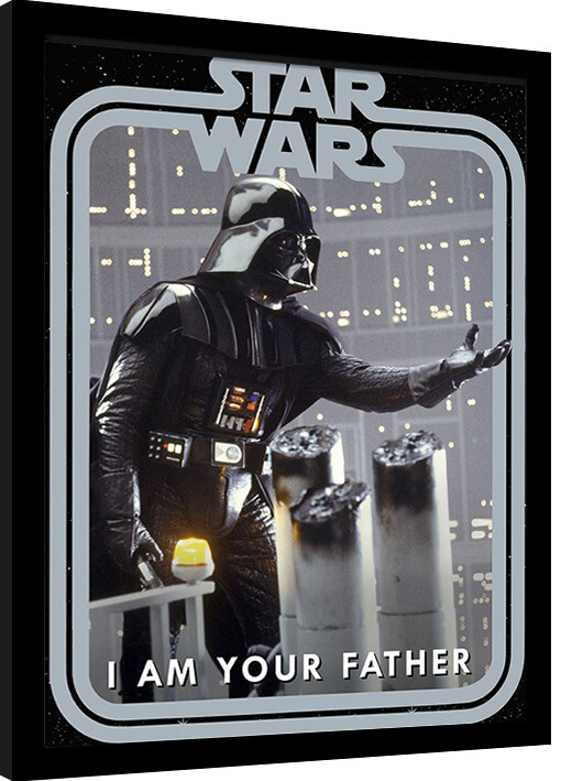 Framed poster Star Wars - Darth Vader Father Border