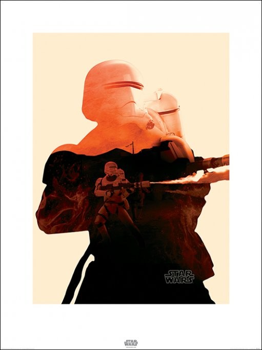Art Print Star Wars Episode VII: The Force Awakens - Flametrooper Tri