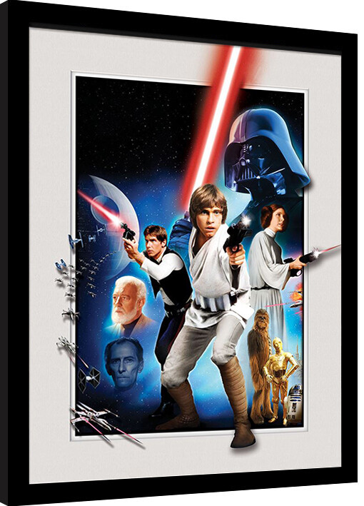 Framed poster Star Wars - Montage