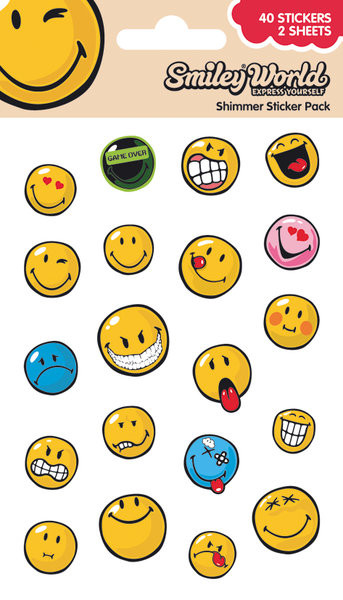 Stickers Smiley - Expressions (Shimmer) | Tips for original gifts