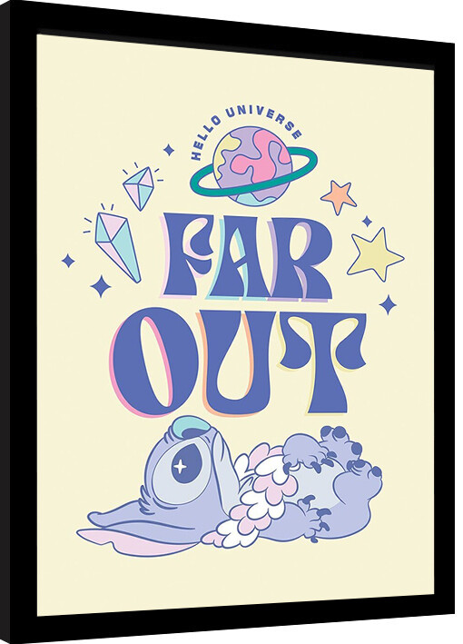 Framed poster Stitch - Far Out