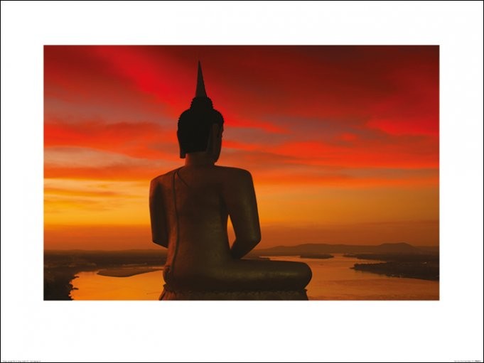 Art Print Stuart Meikle - Sun Setting over the Mekong