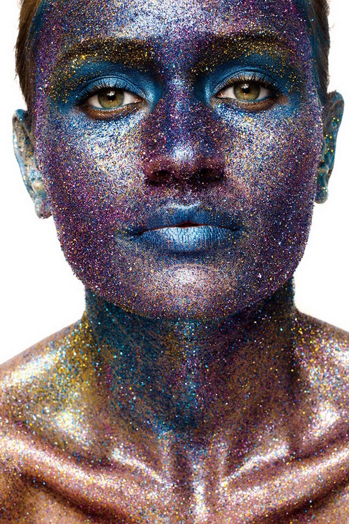 Tableau sur verre Art Woman - Statue of Face