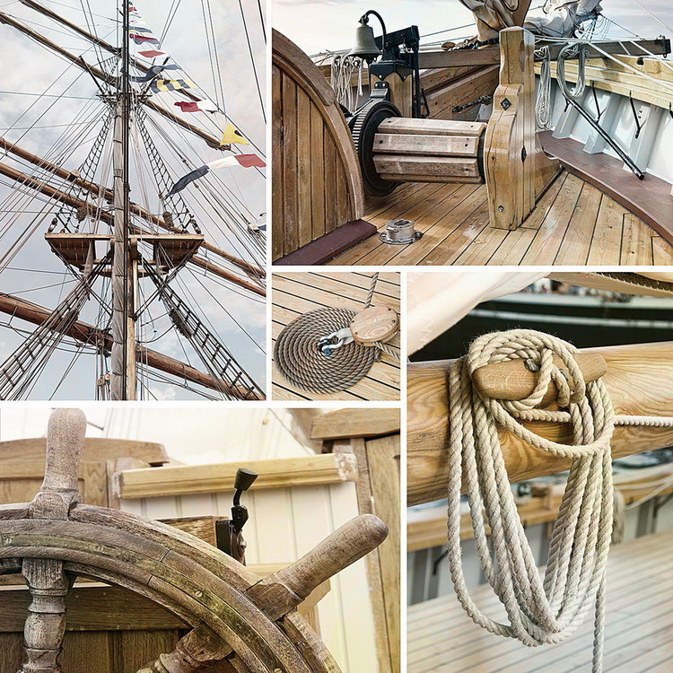 Tableau sur verre Sailing Boat - Collage 1
