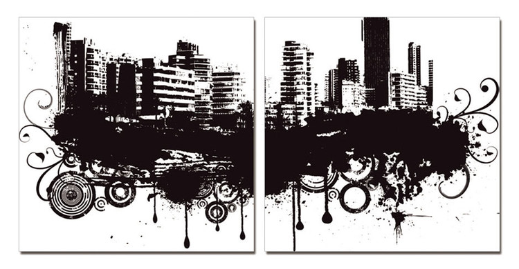 Modern Design - City in Clouds Taulusarja