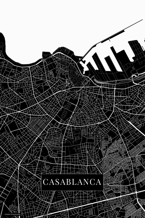 Quadro em tela Casablanca black