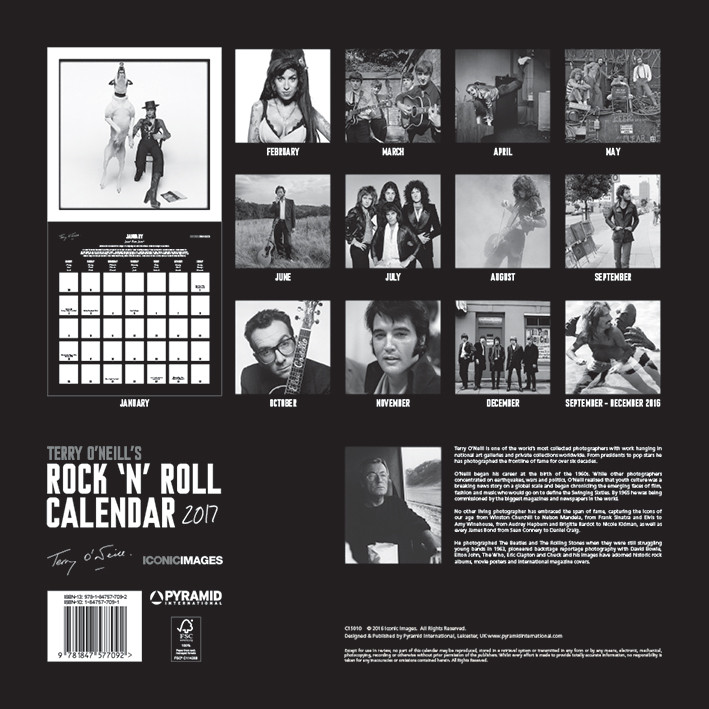 Calendar 2021 Terry O'Neill's Rock 'n' Roll