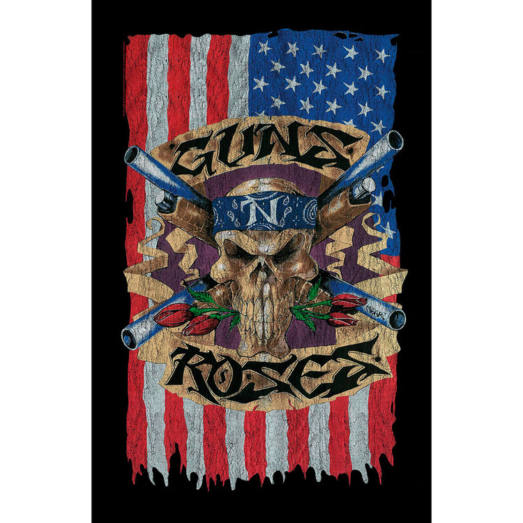 Textile poster Guns N Roses - Flag
