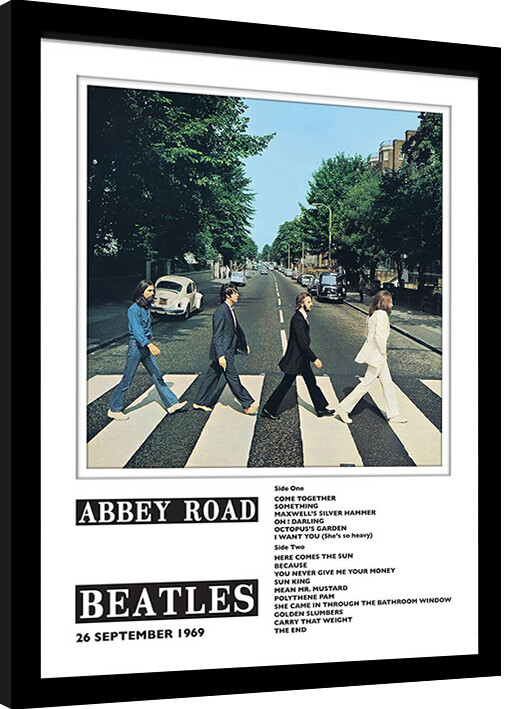 Uokvireni poster The Beatles - Abbey Road
