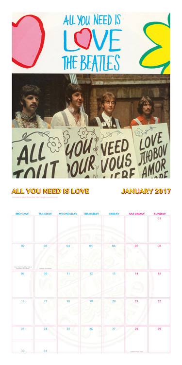 Calendar 2021 The Beatles