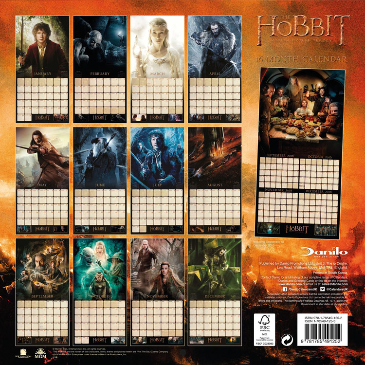 Calendar 2021 The Hobbit