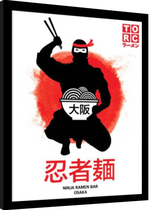 Framed poster The Original Ramen Company - Ninja Ramend Bar