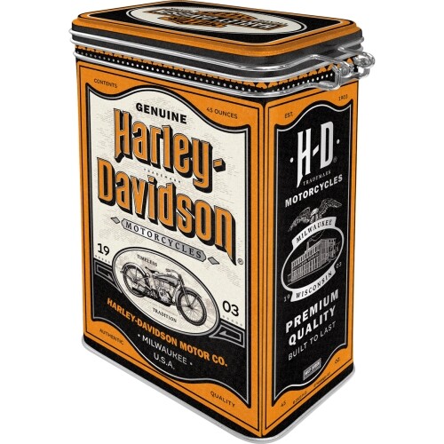 Tin can with clip Harley Davidson - Genuine