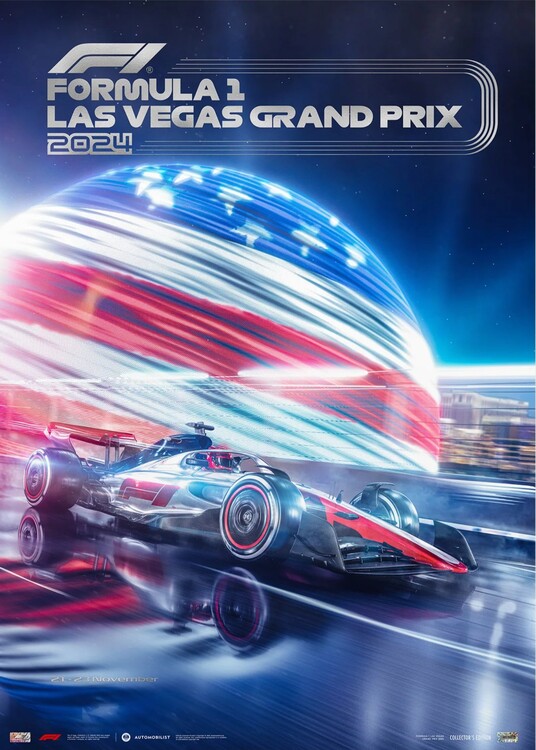 Umjetnički tisak Formula 1 - Las Vegas Grand Prix - City of Lights - 2024