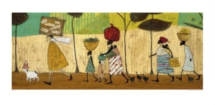 Umjetnički tisak Sam Toft - Doris helps out on the trip to Mzuzu