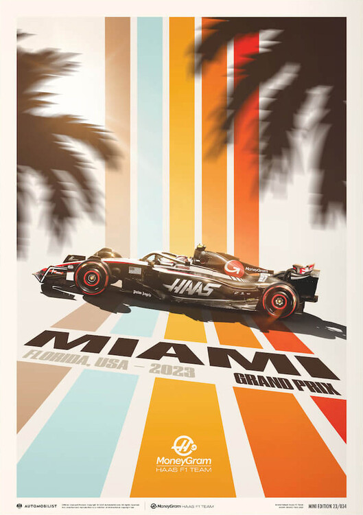 Umetniški tisk Haas F1 Team - Miami - 2023