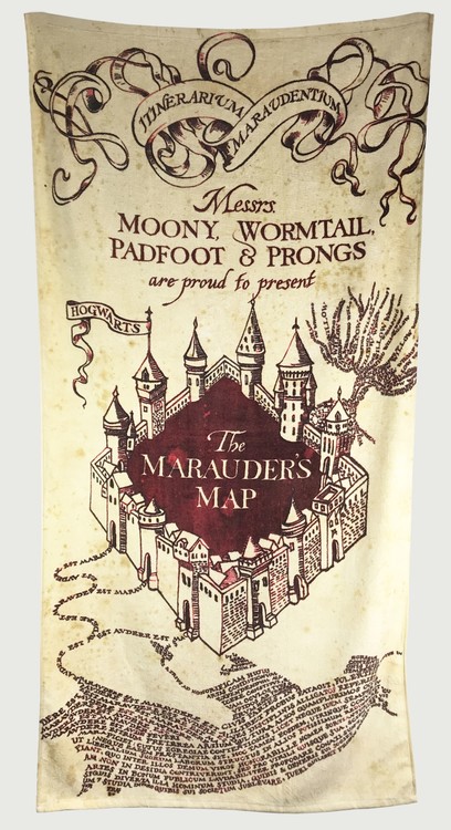 Towel Harry Potter - Marauder's Map