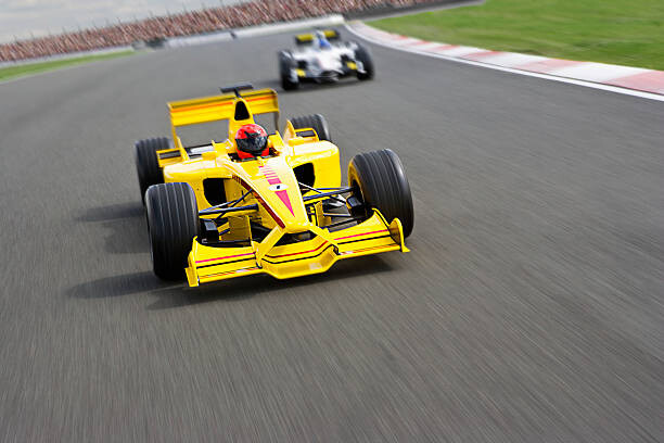 Sticker Two open-wheel single-seater racing car Racecars