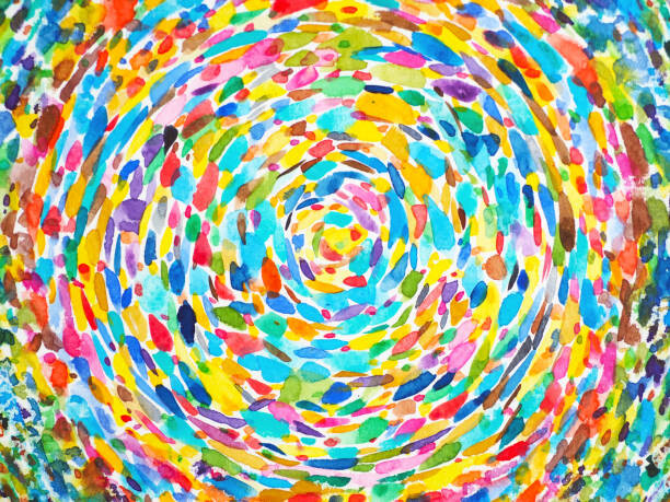 Valokuvatapetti abstract colorful spiral artwork spiritual imagine