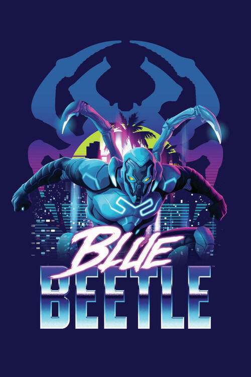 Valokuvatapetti Blue Beetle - Blue Night