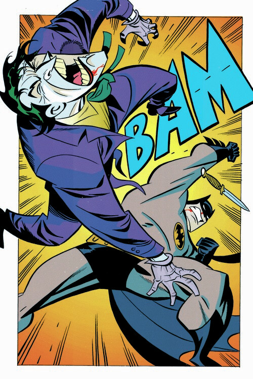 Valokuvatapetti Joker and Batman fight
