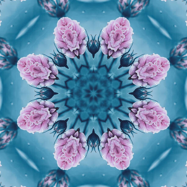 Valokuvatapetti Seamless kaleidoscopic mosaic pattern background