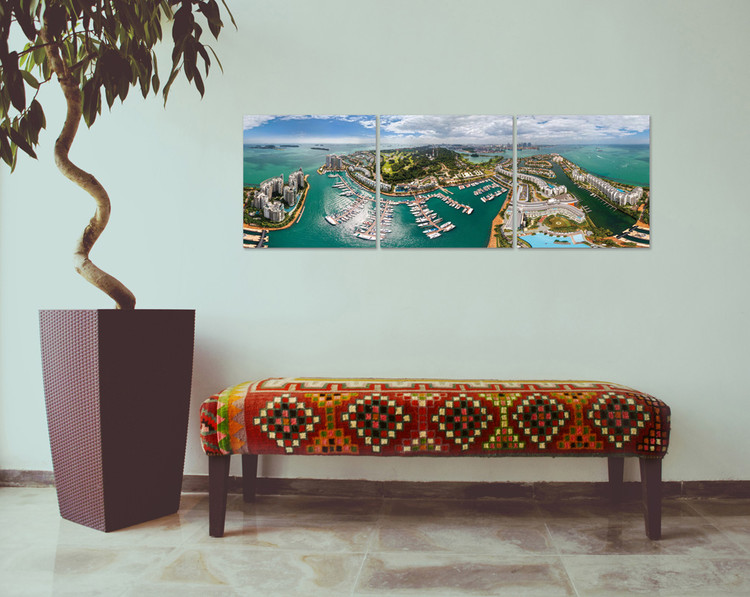 View over the bay Mounted Art Print